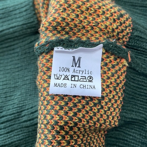 NEW Big Cozy Fall Leaf Sweater - KPJ Green Fall Leaf Knit - Women's Medium - Picture 7 of 12